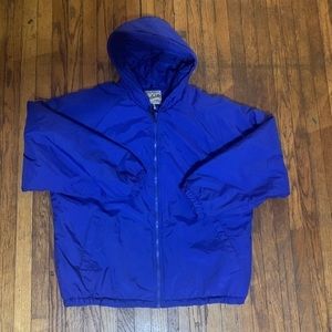 Woolrich 4303 Waterproof Nylon Hooded Full Zip Jacket Vintage 1980s Mens Large
